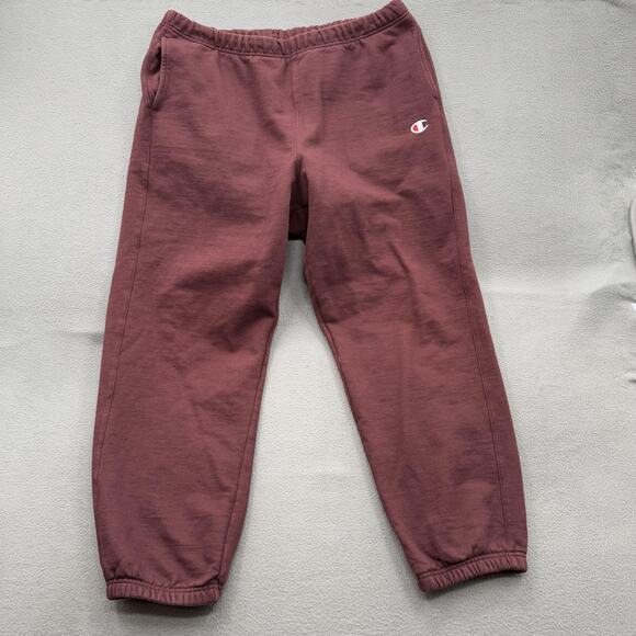 Champion Pants Mens XL Burgundy Reverse Weave Sweatpants Joggers Fleece GF884 - Picture 1 of 9
